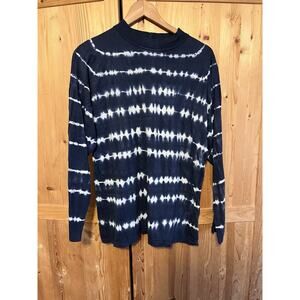 Free People - Navy/White Tie-Dye Long Sleeve - Size Small